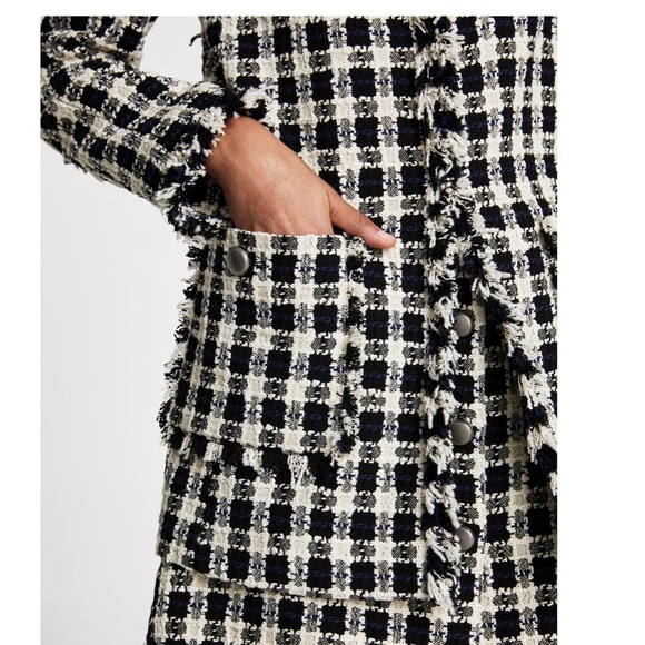 Zara Check Long Jacket - Picture 6 of 8
